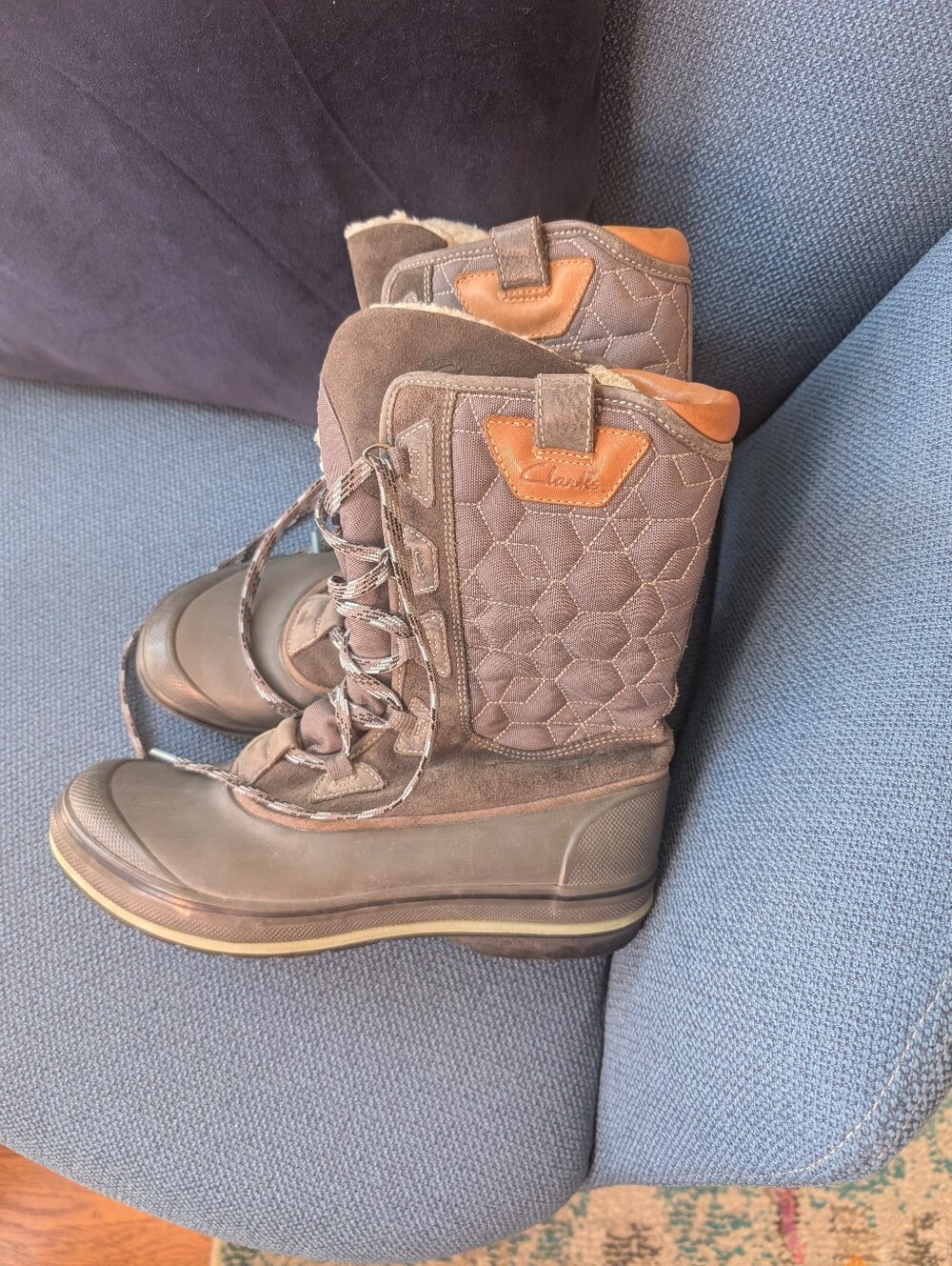 Clark's Women's Grey Winter Boots Size 9